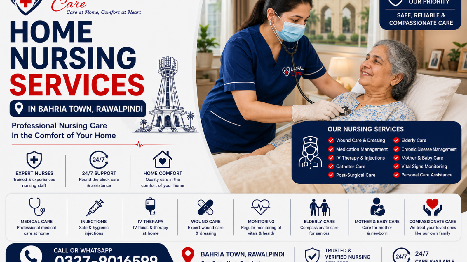 Home Nursing Services in Bahria Town, Rawalpindi