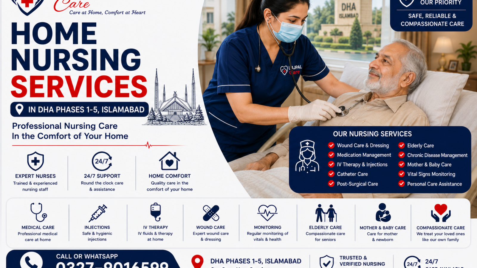 Home Nursing Services in DHA Phases 1–5 Islamabad